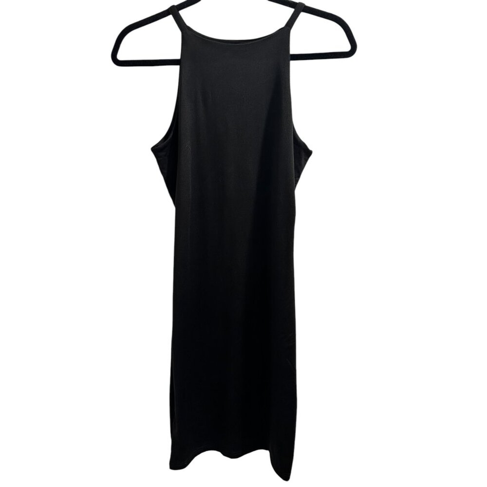 🌸3/$15🌸Black Sleeveless Midi Dress With Spaghetti Straps sz M